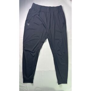 G Gradual Men's Joggers‎ Pants with Zipper Pockets Black Athletic Casual Gym L